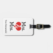 Frau und Frau Two Brides Wedding Flitterwochen Gepäckanhänger (Vorderseite horizontal)