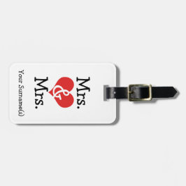 Frau und Frau Two Brides Wedding Flitterwochen Gepäckanhänger