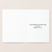 Frau und Frau Wedding Glückwunsch Folienkarte (Innenseite)