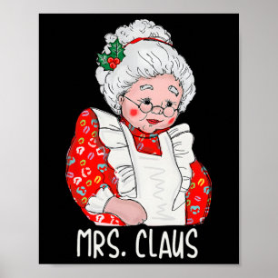 Frau und Herr Santa Claus Paare treffen Weihnachte Poster