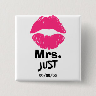 Frau und Herr, weds eben, gerade verheiratet, Set Button