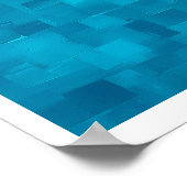 Frau und Hirsche im Schneeburwald durch Hütte Poster (Ecke)