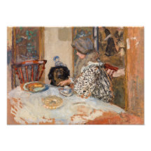 Frau und Hund an der Tabelle | Paul Bonnard |
