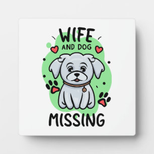 Frau und Hund vermisst Fotoplatte