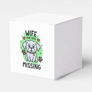 Frau und Hund vermisst Geschenkschachtel
