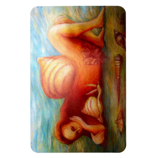 Frau und ihre Zuhause Magnet (Vertikal)