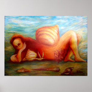 Frau und ihre Zuhause Poster