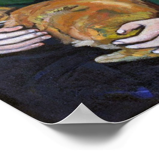 Frau und Katze, Suzanne Valadon Poster (Ecke)