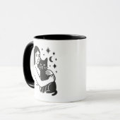 Frau und Katze Tasse (Vorderseite Links)