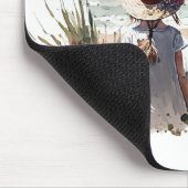 Frau und Kind an der Küste Mousepad (Ecke)