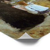 Frau und Kind auf einem Balkon (Morisot 1872) Poster (Ecke)