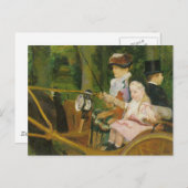 Frau und Kinderfahrerin, Mary Cassatt Postkarte (Vorne/Hinten)