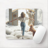 Frau und Labradoodle am Himmelstor Mousepad (Mit Mouse)