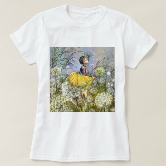 Frau und Löwenzahn T-Shirt (Design vorne)