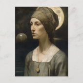 Frau und Mond Postkarte (Vorderseite)