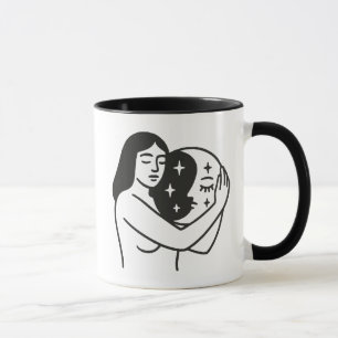 Frau und Mond Tasse