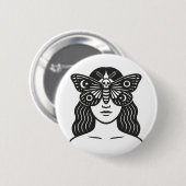 Frau und Moth Button (Vorne & Hinten)