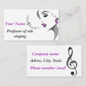 Frau und Musik Visitenkarte (Vorne/Hinten)