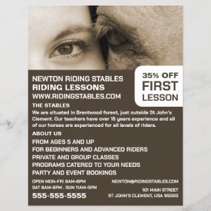 Frau und Pferd, Reitlehrerin, Akademie Flyer