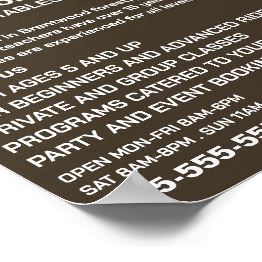 Frau und Pferd, Reitlehrerin, Akademie Poster (Ecke)