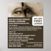 Frau und Pferd, Reitlehrerin, Akademie Poster (Vorne)