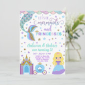 Frau und Prinzessin zum Geburtstag. Einladung (Stehend Vorderseite)