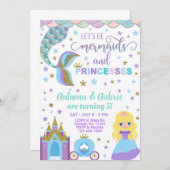 Frau und Prinzessin zum Geburtstag. Einladung (Vorne/Hinten)