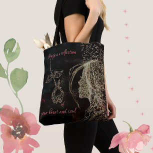 Frau und Rose Tasche