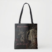 Frau und Rose Tasche (Vorderseite)