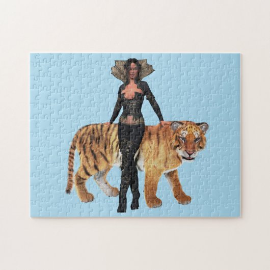 FRAU UND TIGER FANTASY PUZZLE (Horizontal)