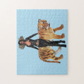 FRAU UND TIGER FANTASY PUZZLE (Vertikal)