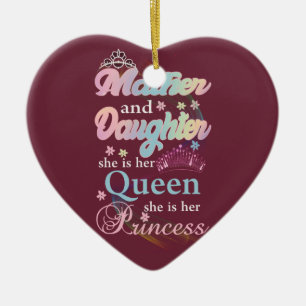 Frau und Tochter, sie ist ihre Königin. Keramik Ornament