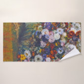Frau und Vase der Blume, Edgar Degas Badehandtuch (Badehandtuch)