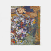 Frau und Vase der Blume, Edgar Degas Fleecedecke (Vorderseite)