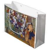 Frau und Vase der Blume, Edgar Degas Große Geschenktüte (Vorderseite Schrägansicht)