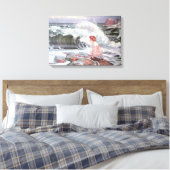 Frau und Wave by the Beach (Frantisek Kupka) Leinwanddruck (Insitu (Schlafzimmer))