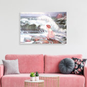 Frau und Wave by the Beach (Frantisek Kupka) Leinwanddruck (Insitu (Wohnzimmer))