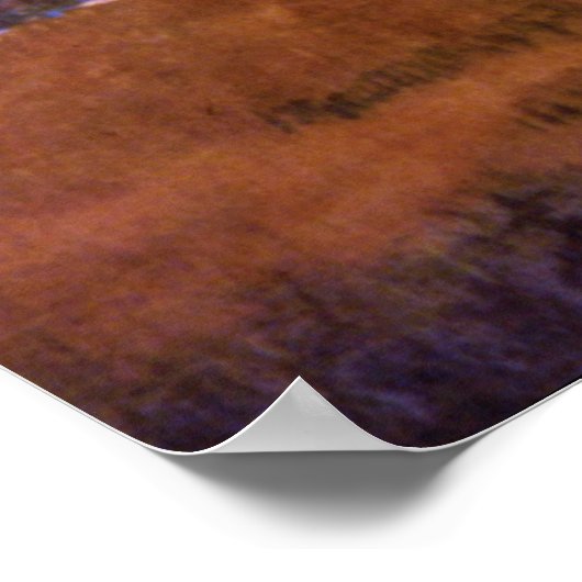 Frau und Weiße Pferde von Gauguin Poster (Ecke)