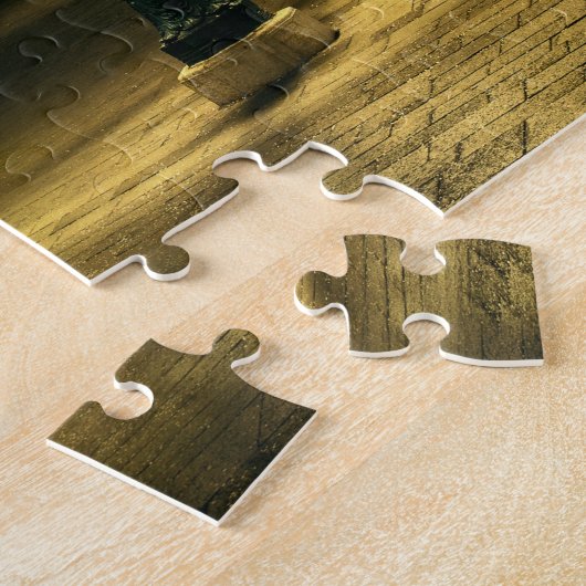 Frau und Wolf Puzzle (Seite)