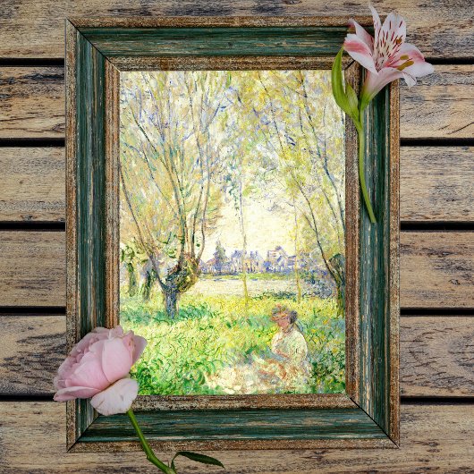 Frau unter den Willows von Claude Monet Poster