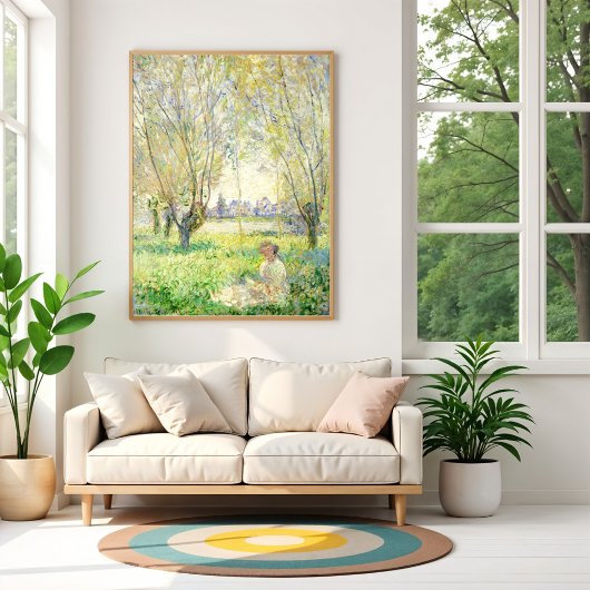 Frau unter den Willows von Claude Monet Poster