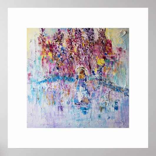 Frau unter der Wisteria Poster (Vorne)