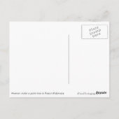 Frau unter einer Palme im Pazifik auf der Postkart Postkarte (Rückseite)