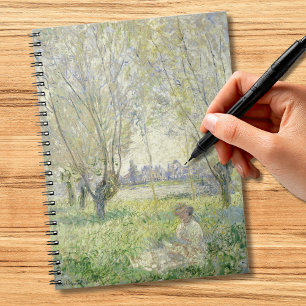 Frau unter Willows, Monet 1880 Notizblock