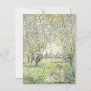 Frau unter Willows, Monet 1880 Postkarte