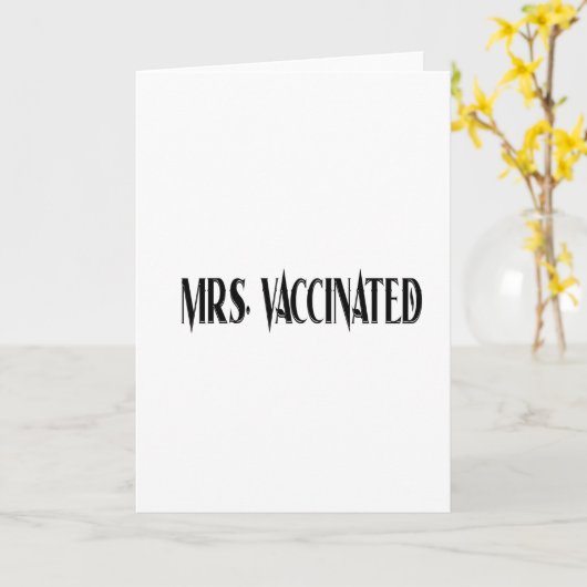 Frau Vaccected Karte (Gelbe Blume)