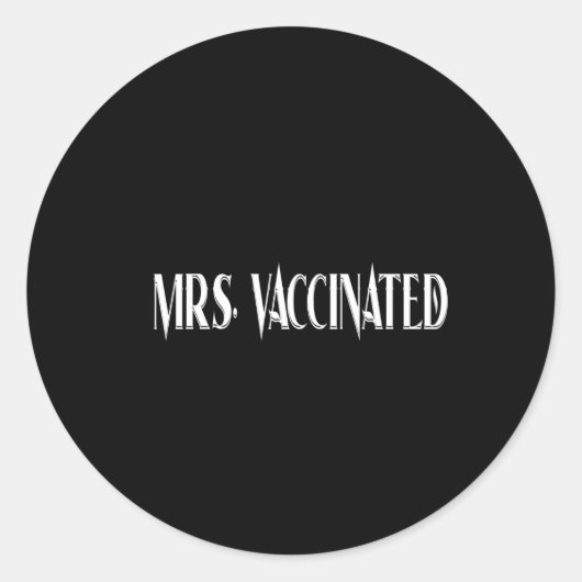 Frau Vaccected Runder Aufkleber (Vorderseite)
