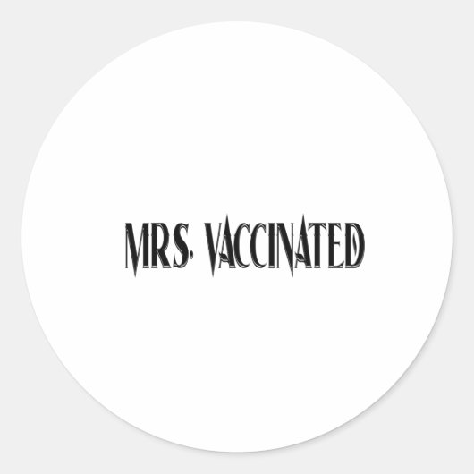 Frau Vaccected Runder Aufkleber (Vorderseite)