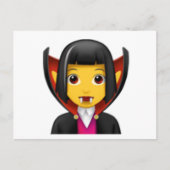 Frau Vampire - Emoji Postkarte (Vorderseite)