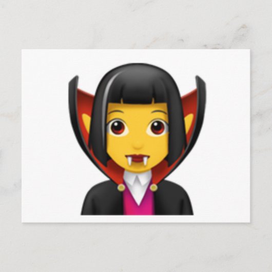 Frau Vampire - Emoji Postkarte (Vorderseite)